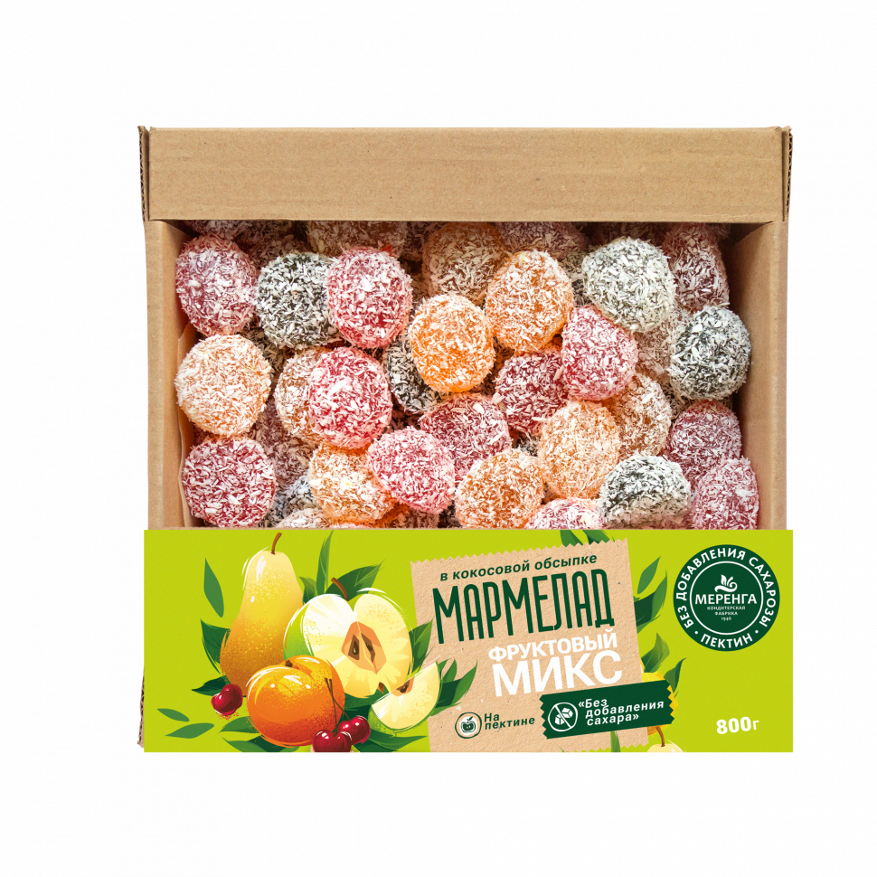  Меренга Мармелад в кокосовой обсыпке Фруктовый , 800г     в Ишимбае