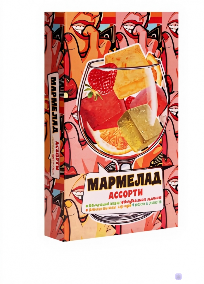  Мармелад АлкоАссорти(яблочный виски, клубничный просекко, апельсиновый вермут, лайм текила) 110г в Ишимбае