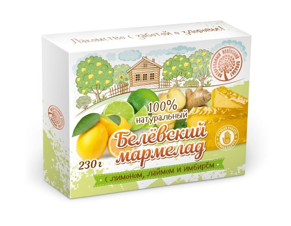 №2 Мармелад белевский "Лимон-лайм-имбирь" 230г  в Ишимбае